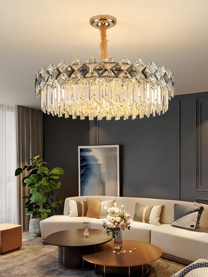 Modern Luxury Tiered Transparent Crystal Chandelier Suit for Living/Dining Room/Bedroom-MEET LIGHTING