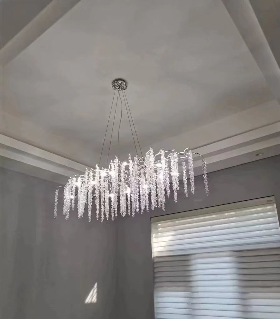 Branch Style Ceiling Light Crystal icicle Chandelier For Dining Table for Modern Home-MEET LIGHTING