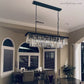 Odeom 2-Layer Crystal Rectangle Chandelier 59"-Meet Lighting