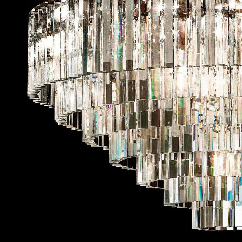 Odeom 3-Layer Crystal Round Chandelier 20"-Meet Lighting