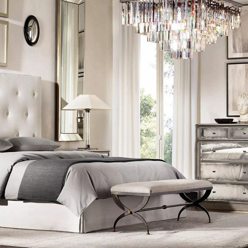 Odeom 3-Layer Crystal Square Chandelier 22"-MEET LIGHTING