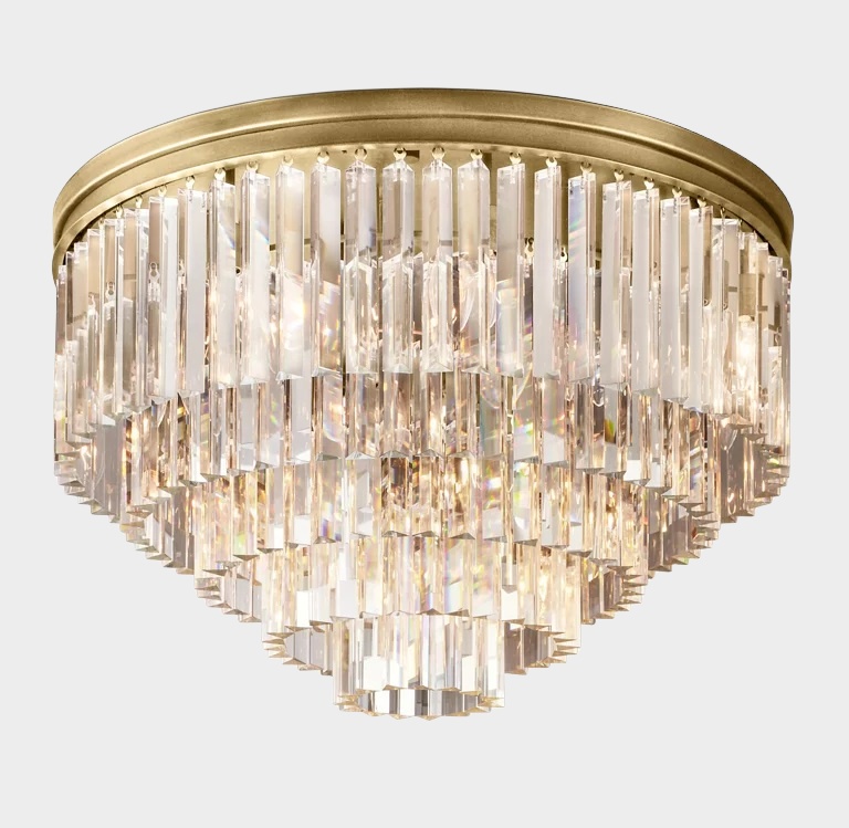 Odeon Crystal Multi-Layer Round Ceiling 20" 32"-Meet Lighting