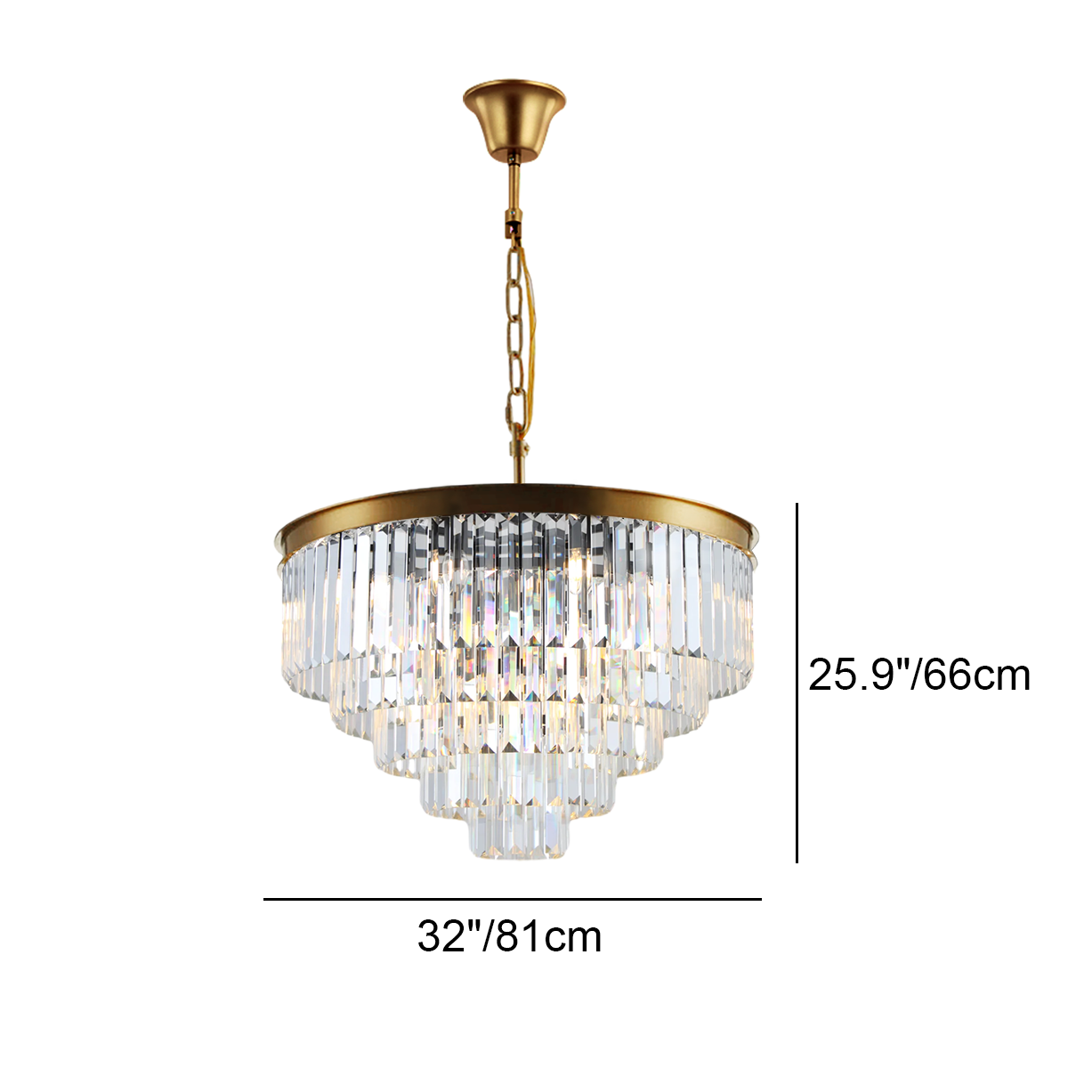 Odeom Crystal Multi-Layer Round Chandelier-MEET LIGHTING