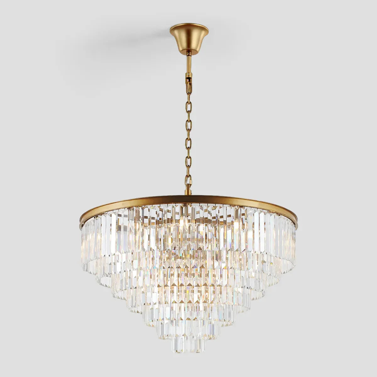 Odeom Crystal Multi-Layer Round Chandelier-MEET LIGHTING