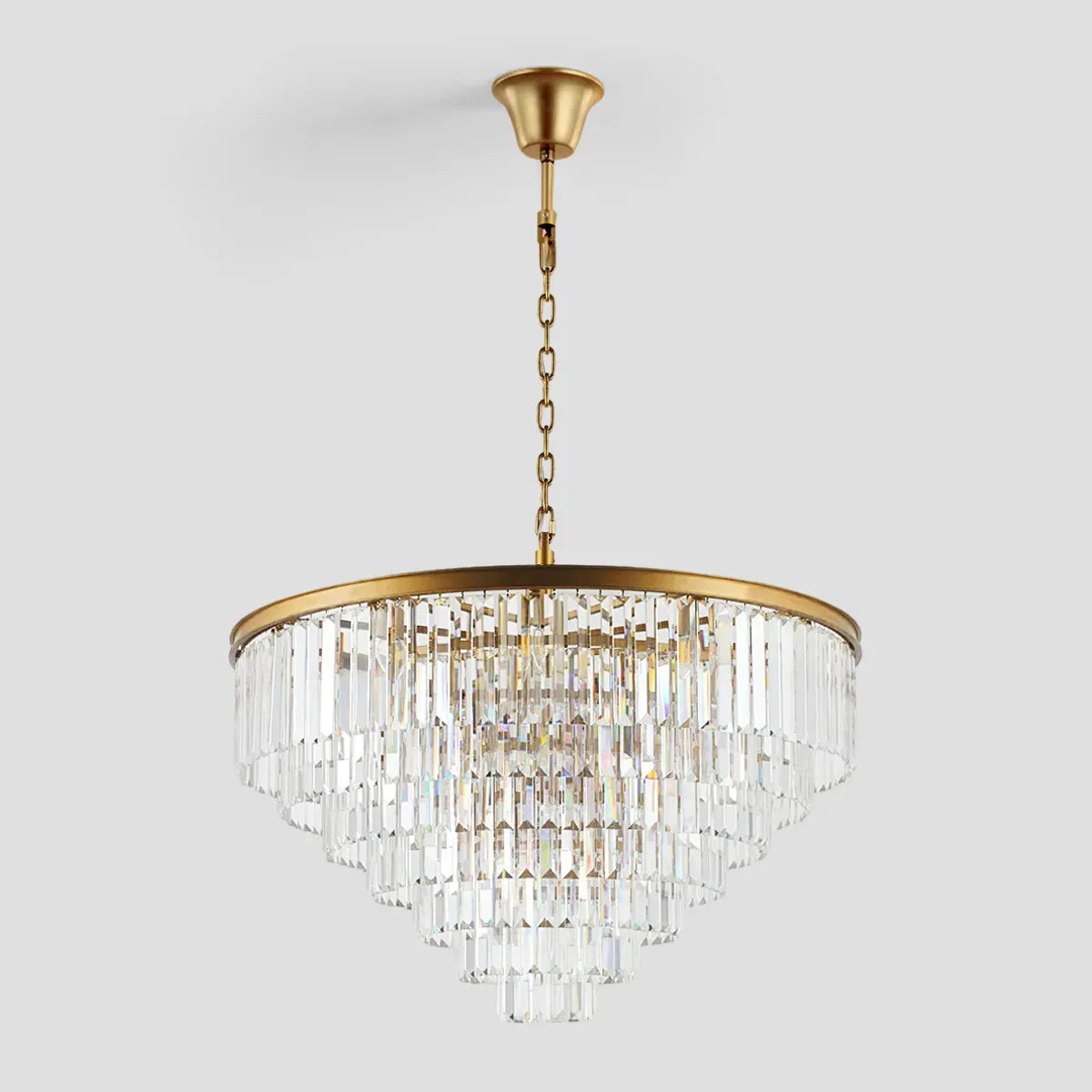Odeom Crystal Multi-Layer Round Chandelier-MEET LIGHTING