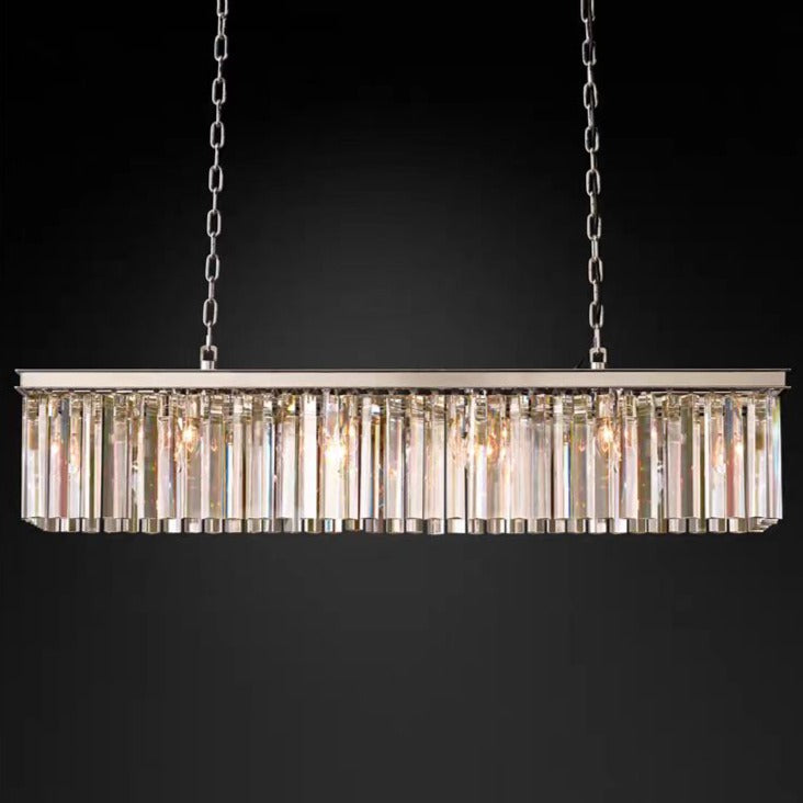 Odeon Crystal Rectangular Chandelier 59“-Meet Lighting