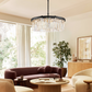 Odeon Crystal Round Chandelier 32"-Meet Lighting