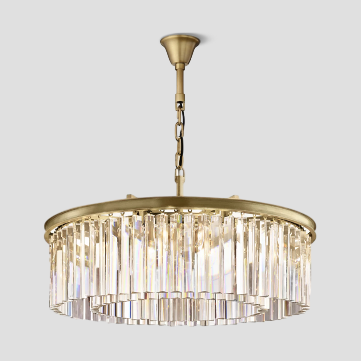 Odeon Crystal Round Chandelier 32"-Meet Lighting