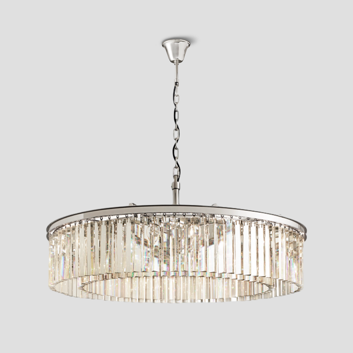 Odeon Crystal Round Chandelier 43"-Meet Lighting