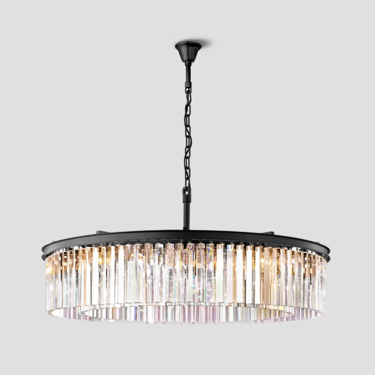 Odeon Crystal Round Chandelier 43"-Meet Lighting