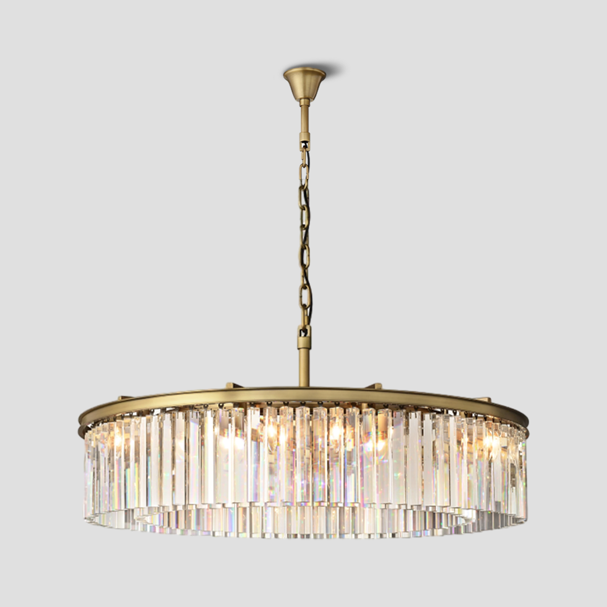 Odeon Crystal Round Chandelier 43"-Meet Lighting