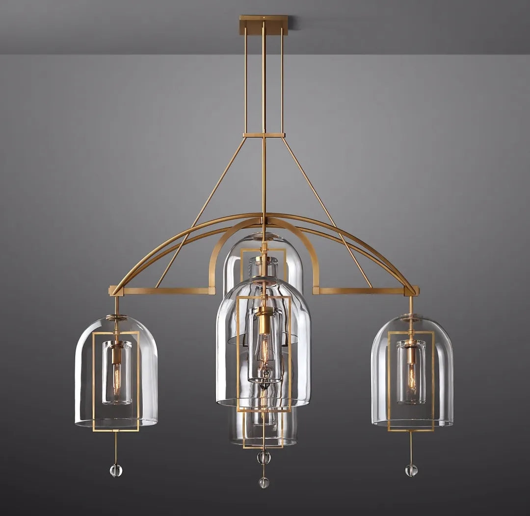Fulcrum Round Chandelier 61" 5-Lights