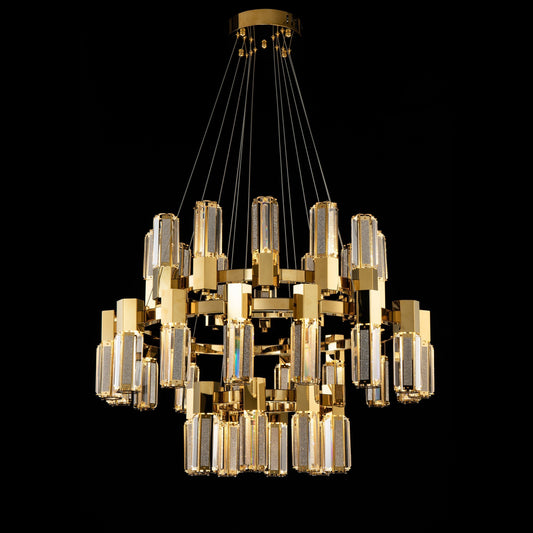 Olivia 3-Tier Round Chandelier-Meet Lighting