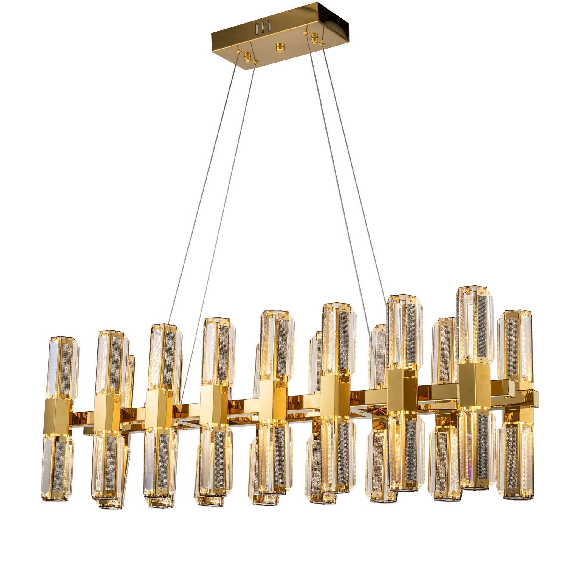 Olivia Rectangle Chandelier-Meet Lighting