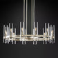 Olivia Round Chandelier Art Blown Glass 36" chandeliers for dining room,chandeliers for stairways,chandeliers for foyer,chandeliers for bedrooms,chandeliers for kitchen,chandeliers for living room Rbrights Polished Nickel  