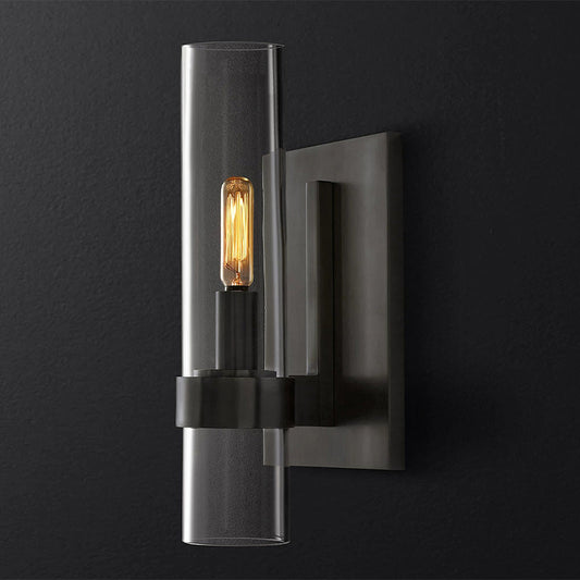 Olivia Wall Sconce Art Blown Glass 12" wall sconce for bedroom,wall sconce for dining room,wall sconce for stairways,wall sconce for foyer,wall sconce for bathrooms,wall sconce for kitchen,wall sconce for living room Rbrights Matte Black  