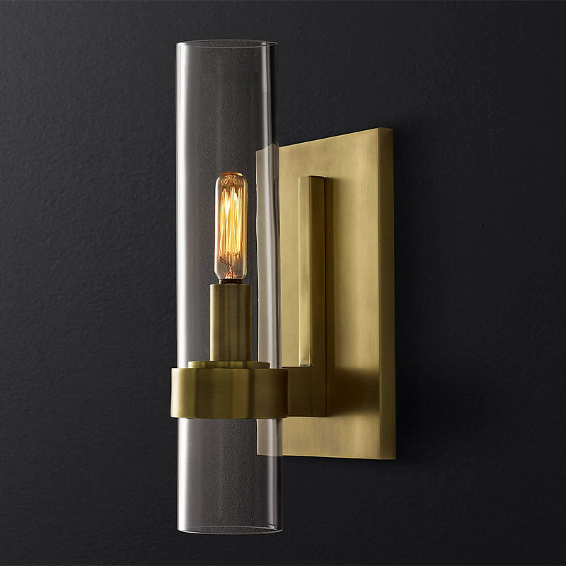 Olivia Wall Sconce Art Blown Glass 12" wall sconce for bedroom,wall sconce for dining room,wall sconce for stairways,wall sconce for foyer,wall sconce for bathrooms,wall sconce for kitchen,wall sconce for living room Rbrights Lacquered Brass  