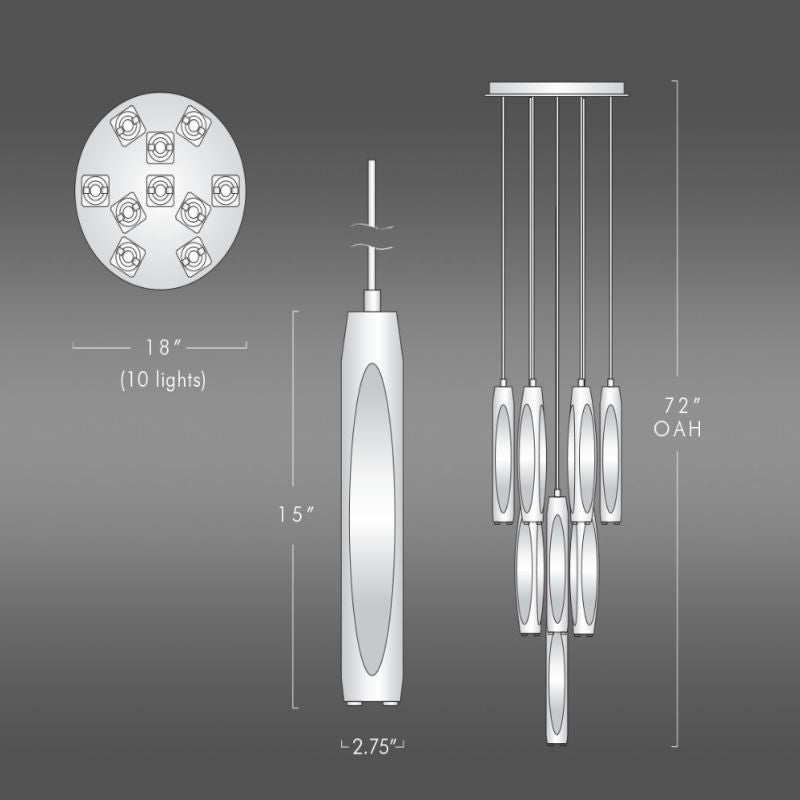 Osleride 10 Light Circular Chandelier-Meet Lighting