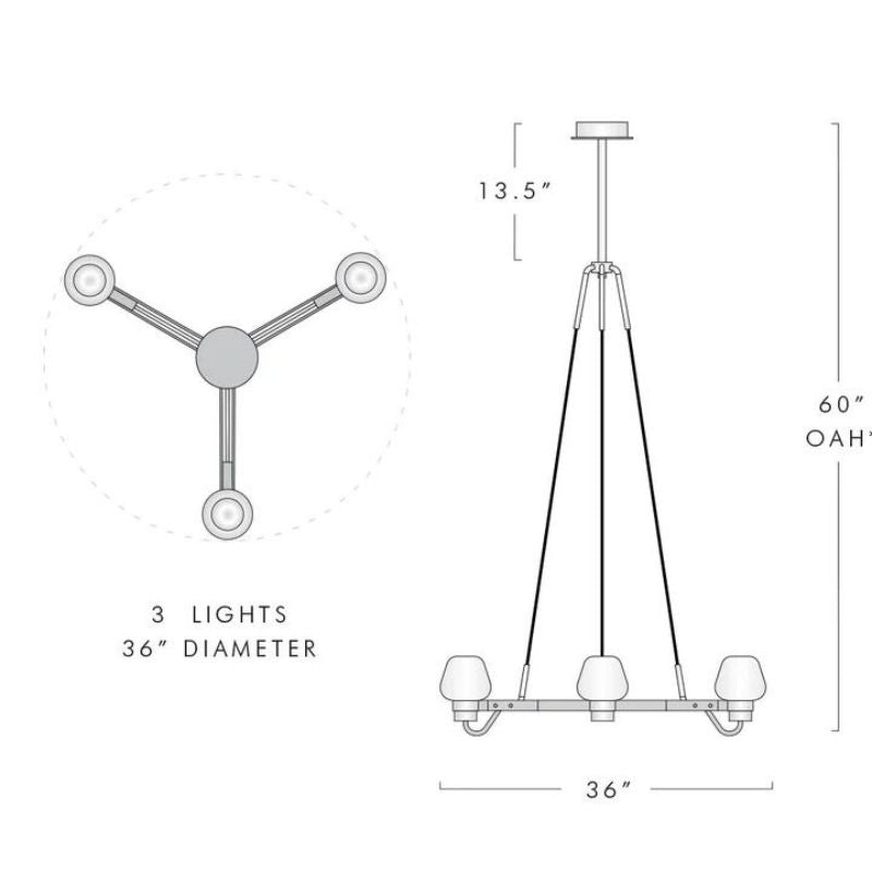 Osleride 3 Light Chandelier-Meet Lighting