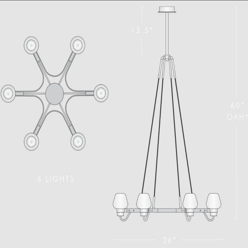 Osleride 6 Ligtht Chandelier-Meet Lighting