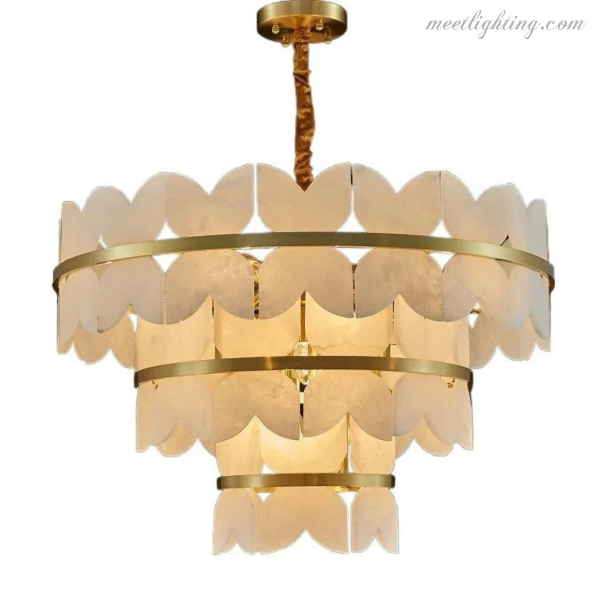 Patanga Alabaster Chandelier Light-Meet Lighting