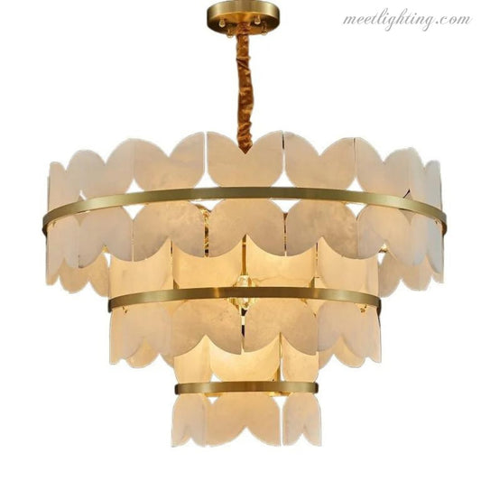 Patanga Alabaster Chandelier Light-Meet Lighting