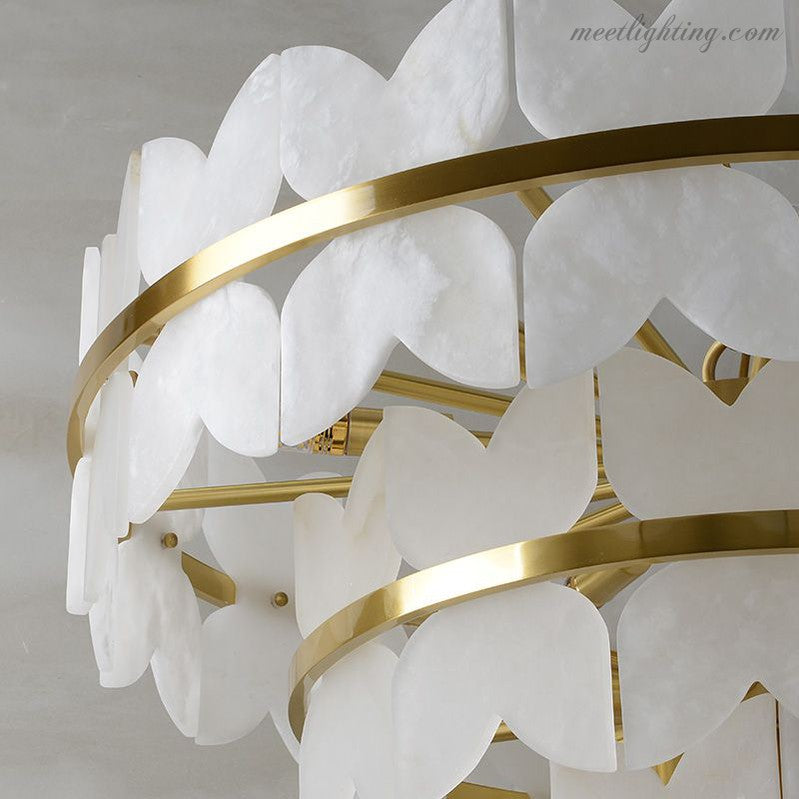 Patanga Alabaster Chandelier Light-Meet Lighting