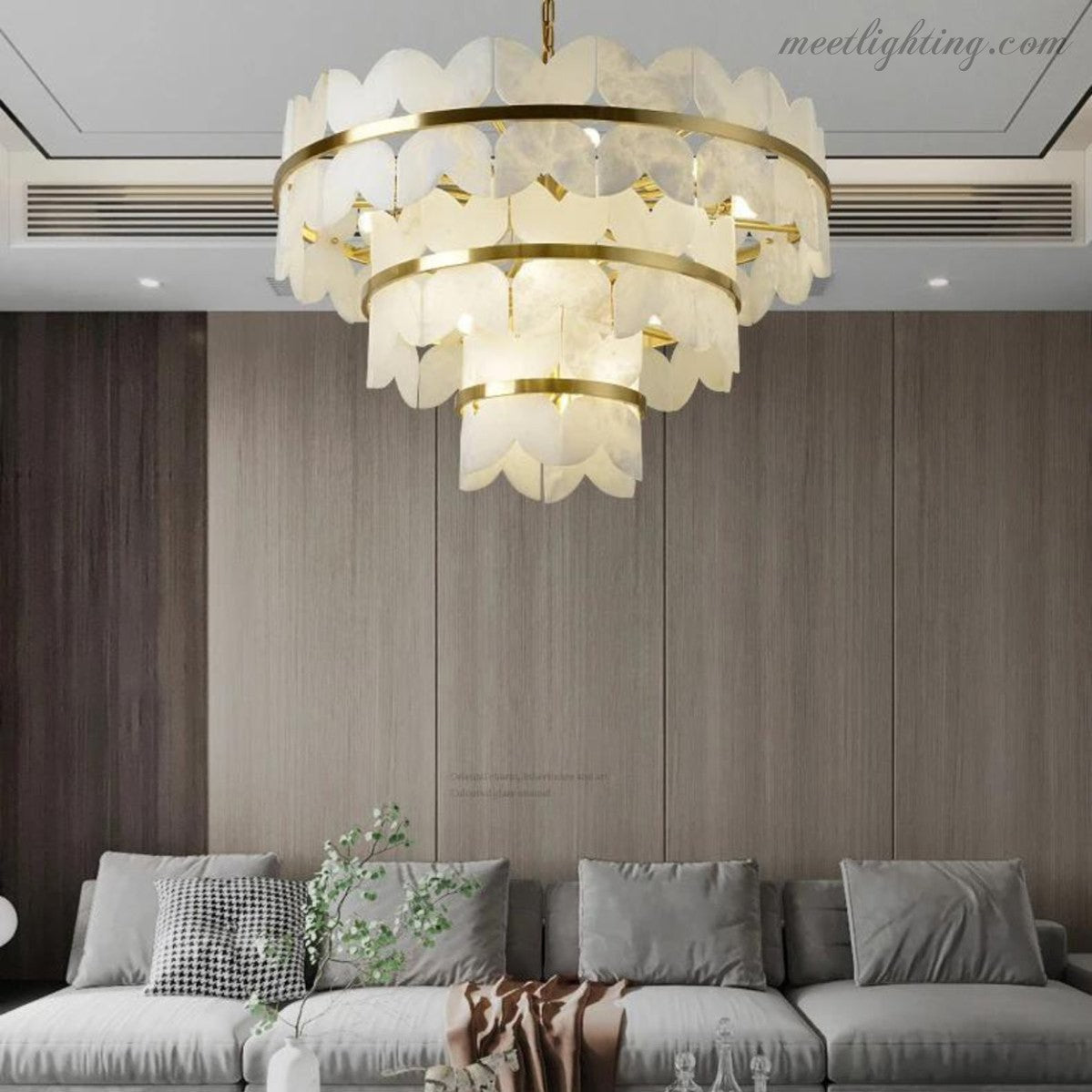 Patanga Alabaster Chandelier Light-Meet Lighting