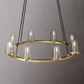 Pauillac Clear Glass Round Chandelier 36" 48" 60"-MEET LIGHTING