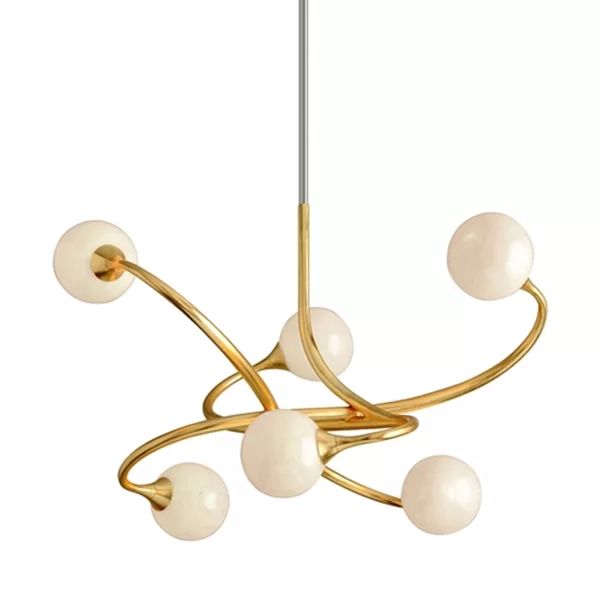 Pearl Pendant Chandelier 6 Lights-MEET LIGHTING