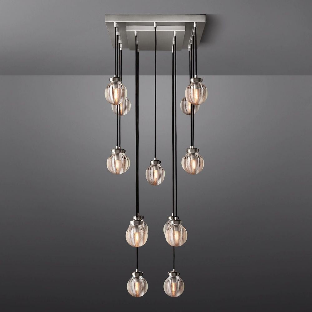 Pearl Rectangle Chandelier 36"-Meet Lighting