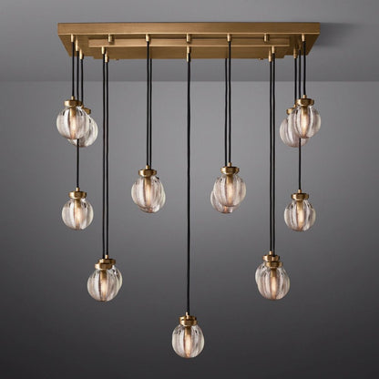 Pearl Rectangle Chandelier 36"-Meet Lighting