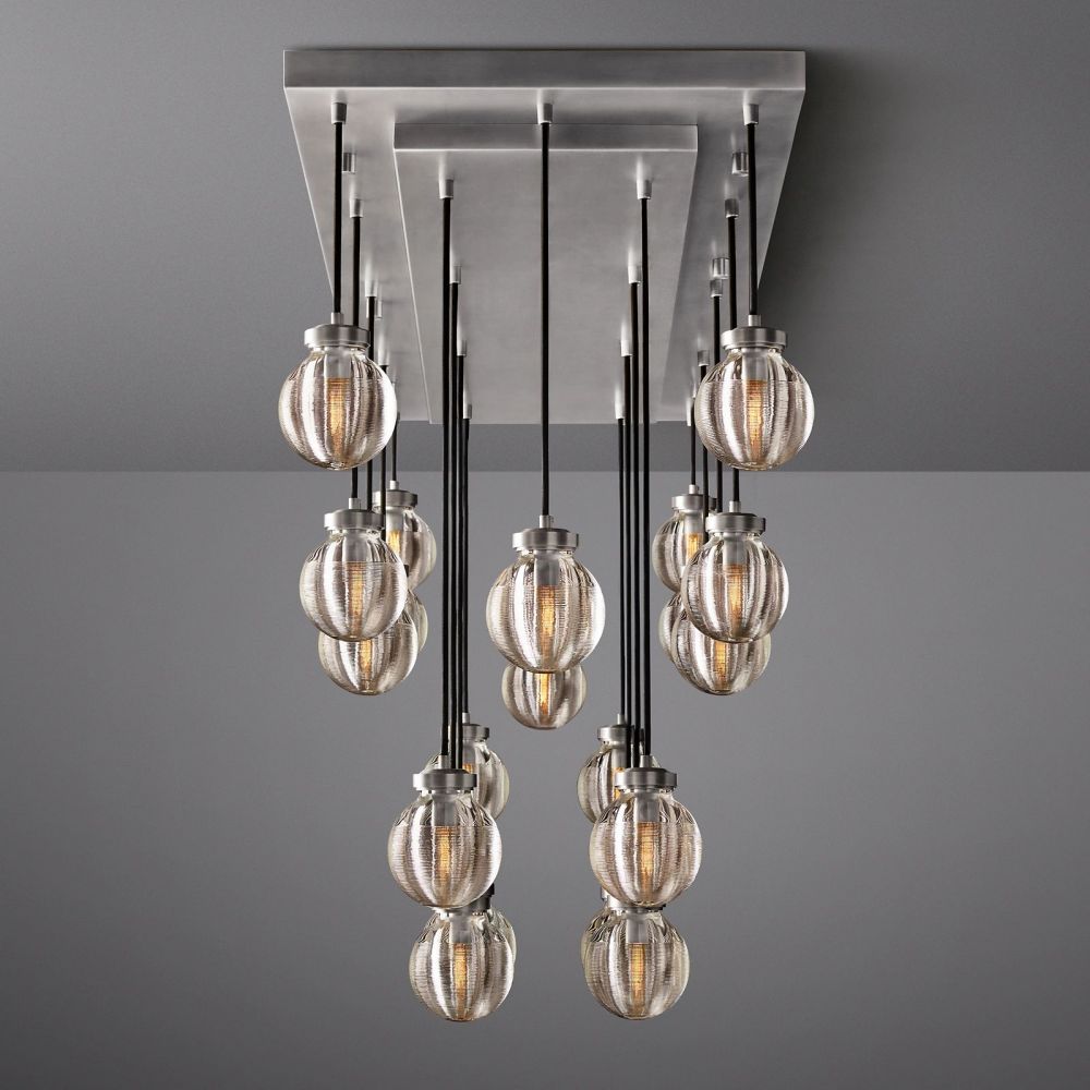 Pearl Rectangle Chandelier 54"-Meet Lighting