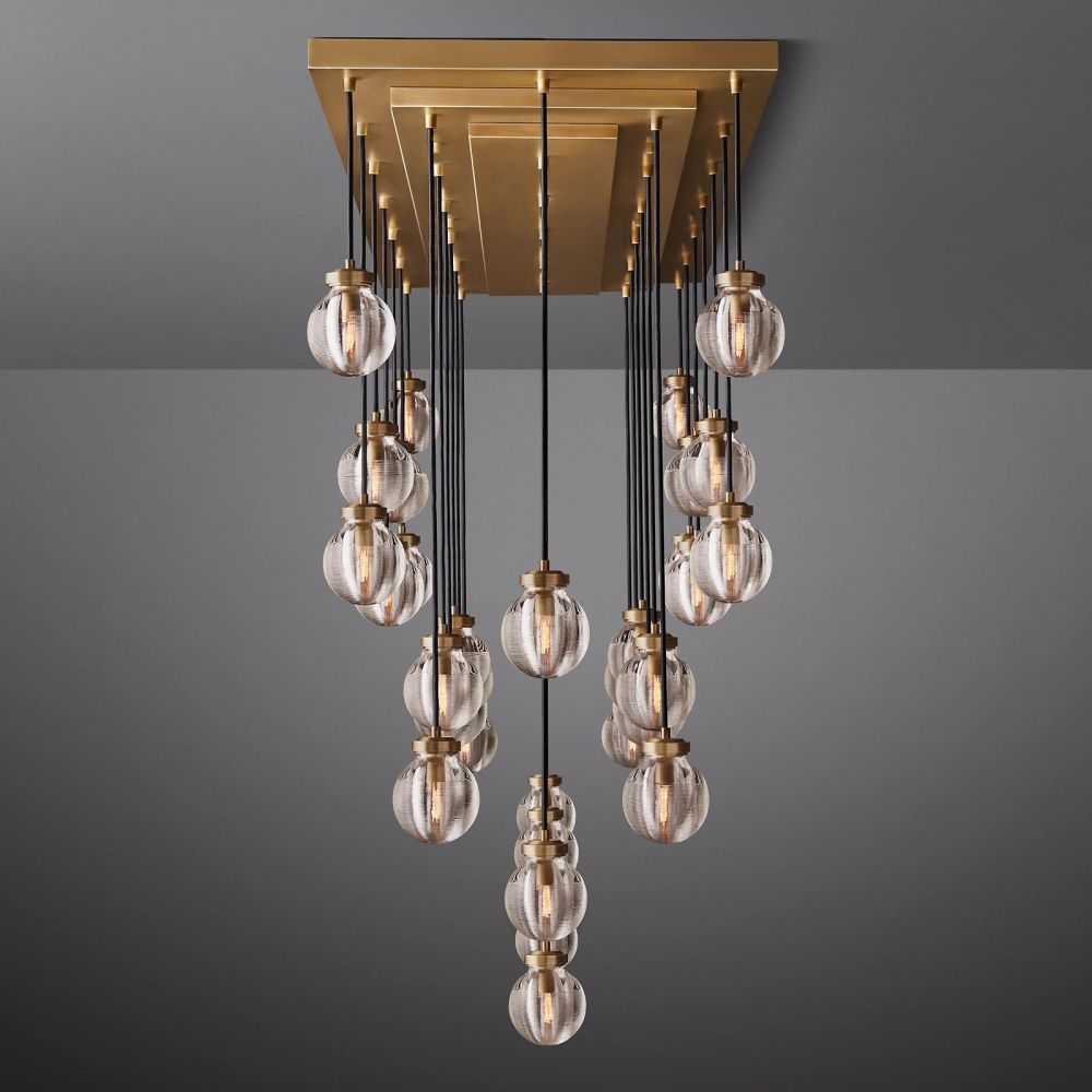 Pearl Rectangle Chandelier 72"-Meet Lighting