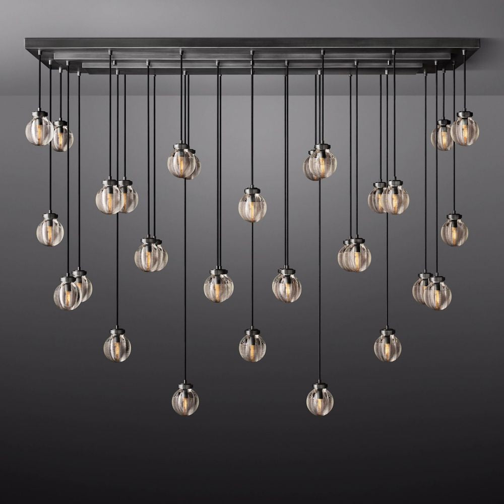 Pearl Rectangle Chandelier 72"-Meet Lighting