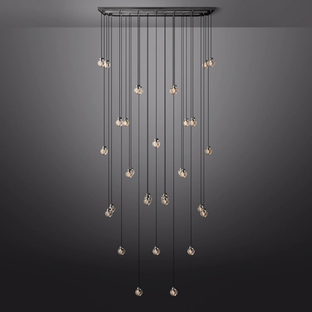 Pearl Rectangle Chandelier 72"-Meet Lighting