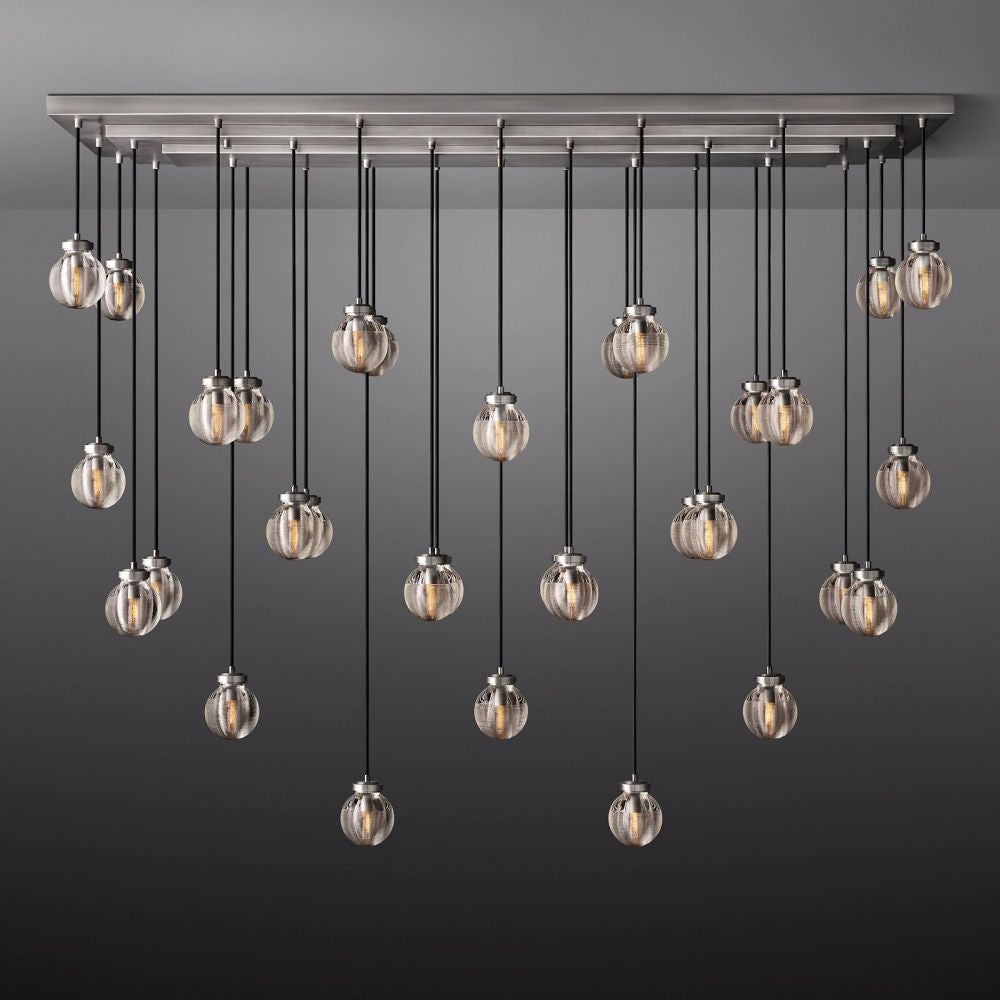 Pearl Rectangle Chandelier 72"-Meet Lighting