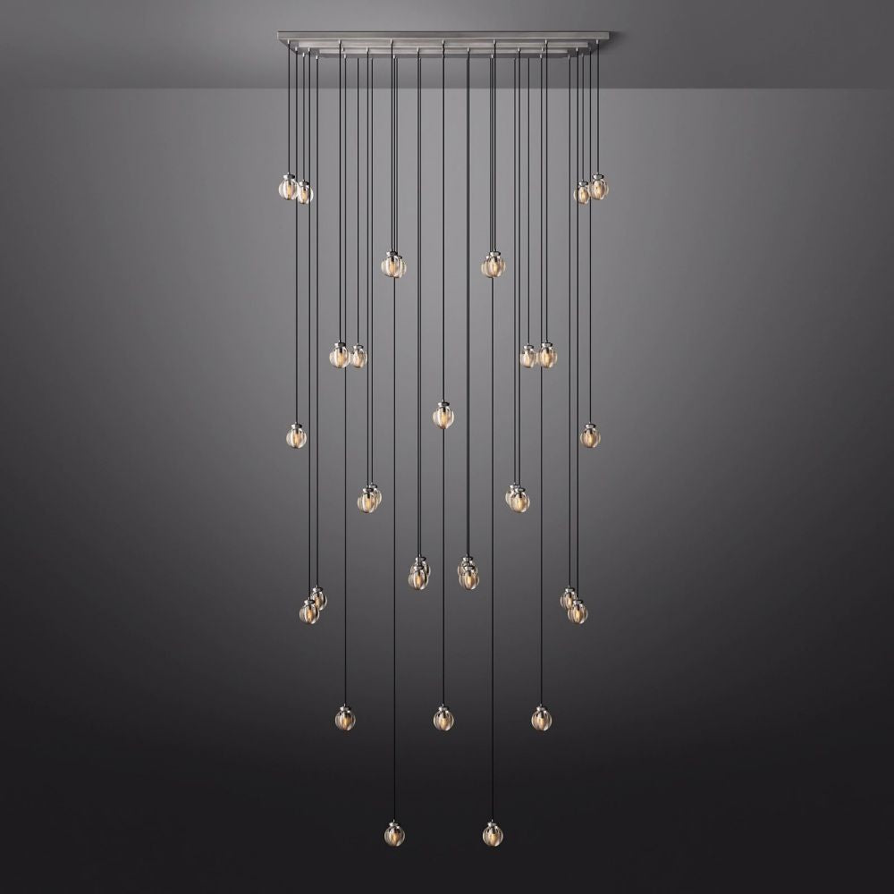 Pearl Rectangle Chandelier 72"-Meet Lighting