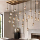 Pearl Rectangle Chandelier 72"-Meet Lighting