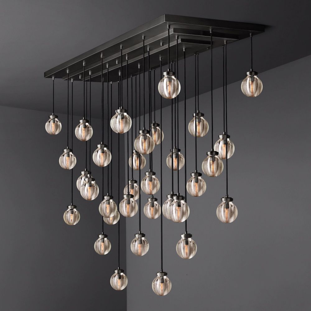 Pearl Rectangle Chandelier 72"-MEET LIGHTING
