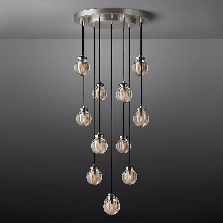 Pearl Round Chandelier-Meet Lighting