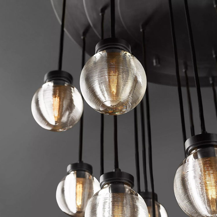 Pearl Round Chandelier-Meet Lighting