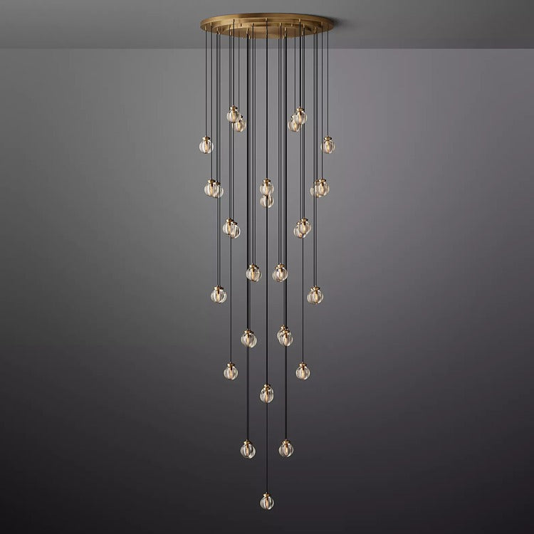 Pearl Round Chandelier-Meet Lighting