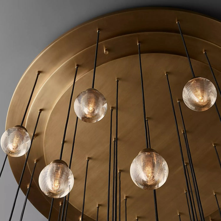 Pearl Round Chandelier-Meet Lighting