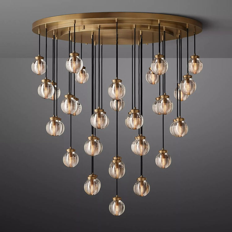 Pearl Round Chandelier-Meet Lighting