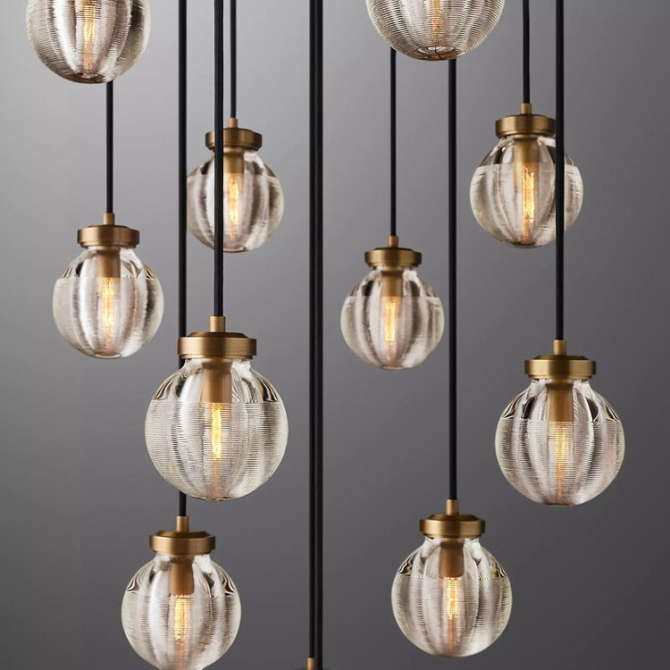 Pearl Round Chandelier-Meet Lighting