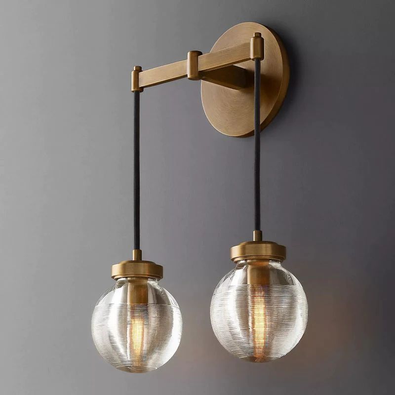 Pearl Spherical Modern Double Wall Sconce-Meet Lighting