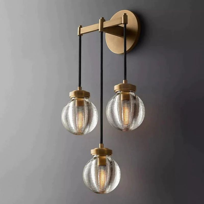 Pearl Spherical Modern Triple Wall Sconce-Meet Lighting