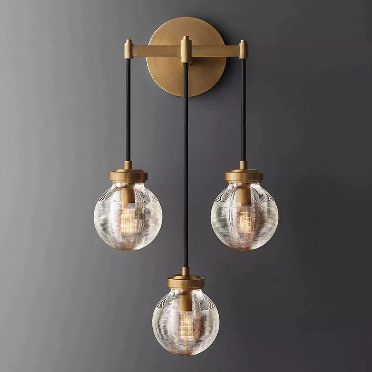 Pearl Spherical Modern Triple Wall Sconce-Meet Lighting