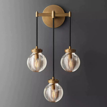 Pearl Spherical Modern Triple Wall Sconce-Meet Lighting